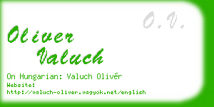 oliver valuch business card